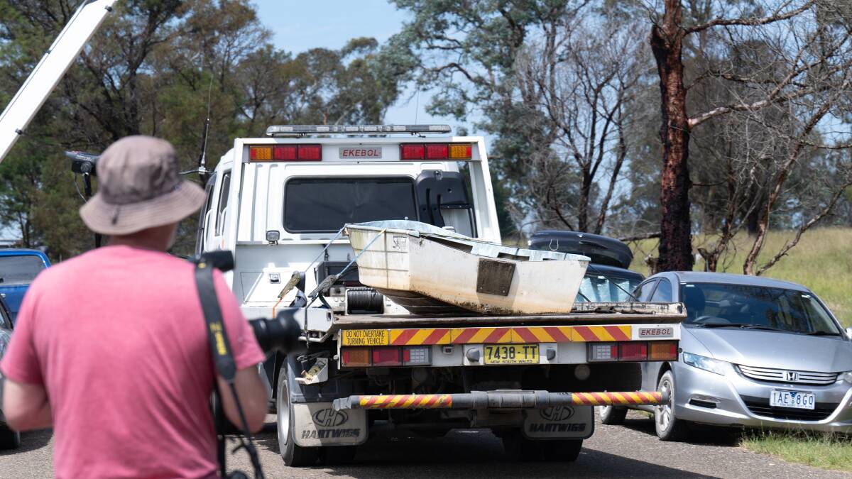 A boat was removed from a nearby property at Bungonia. Picture by Elesa Kurtz