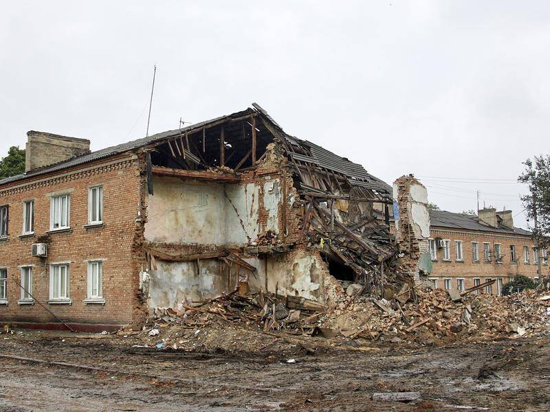 Russian rockets hit the Ukrainian town of Chuhuiv in the Kharkiv region, killing three people.