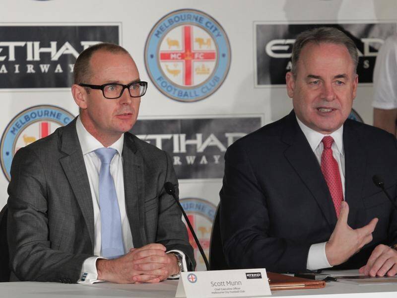 Melbourne City's Scott Munn (left) will head up City Football Group's expanding Chinese operations.