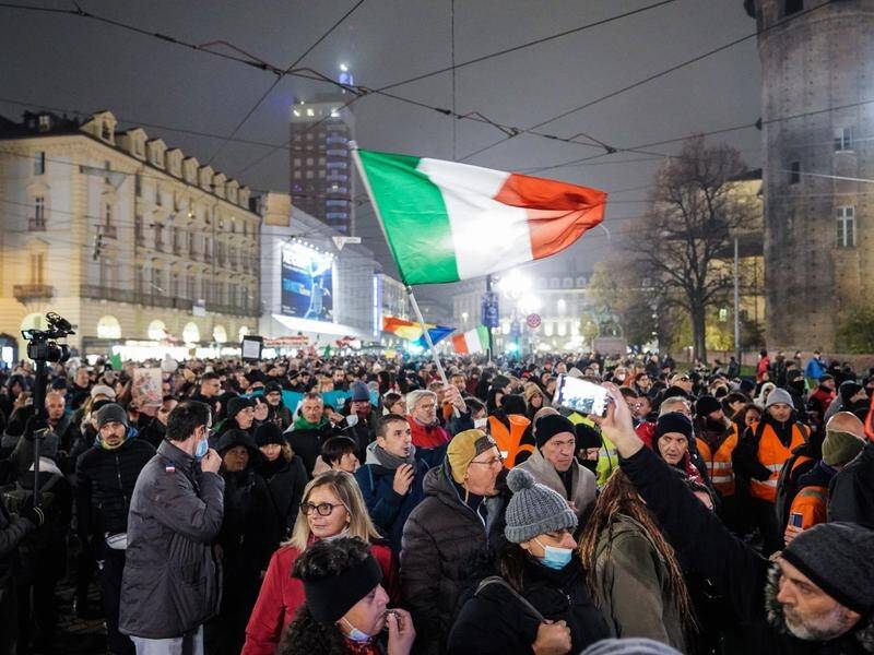 Italy has faced protests after tightening the screw on people unwilling to take a COVID-19 vaccine.