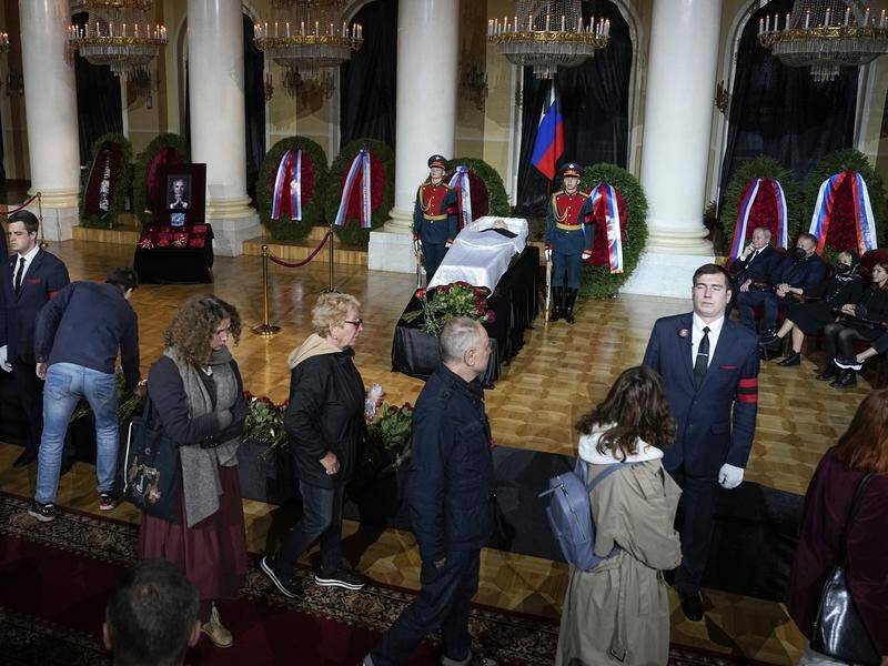 Russians have paid their respects to former Soviet leader Mikhail Gorbachev in Moscow. (AP PHOTO)