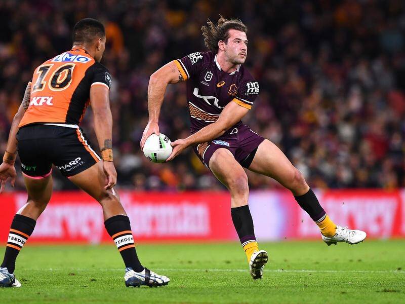 Patrick Carrigan has been banned for four NRL matches for his hip-drop tackle on Jackson Hastings. (Jono Searle/AAP PHOTOS)