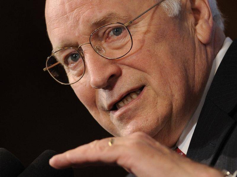 Former US vice president Dick Cheney has called Donald Trump a coward in a new video. (AP PHOTO)