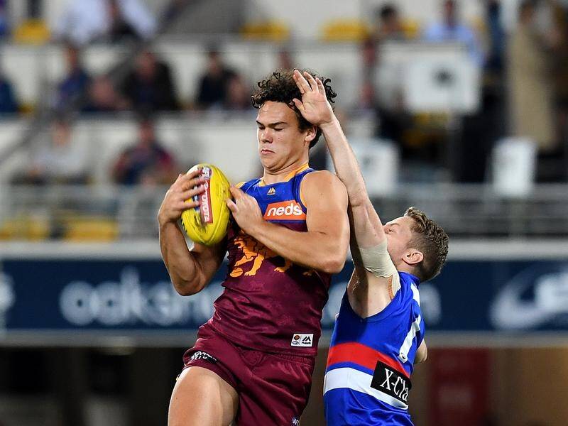 Brisbane's No.1 draft pick Cameron Rayner (L) is being tipped to be in top form for the AFL finals.