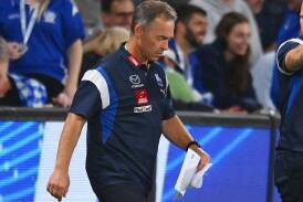 North Melbourne coach Alastair Clarkson believes his Kangaroos are close to an AFL win. (Morgan Hancock/AAP PHOTOS)