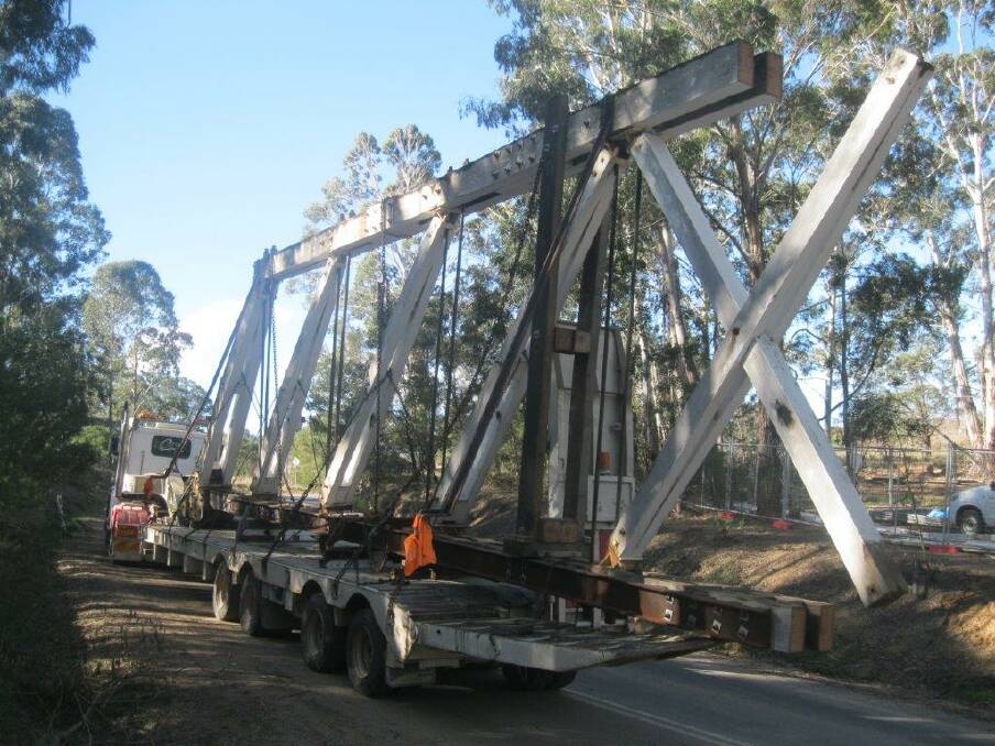 Some of the Pretty Point Bridge timber sections stolen from the intersection of Mt Darragh and New Buildings Road.