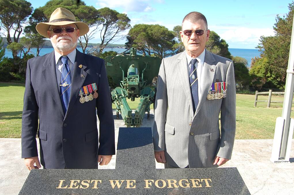 Steve Mahoney (left) and Allen Greening will take part in the ANZAC Day march to commemorate the 99th anniversary of the landing at Gallipoli.
