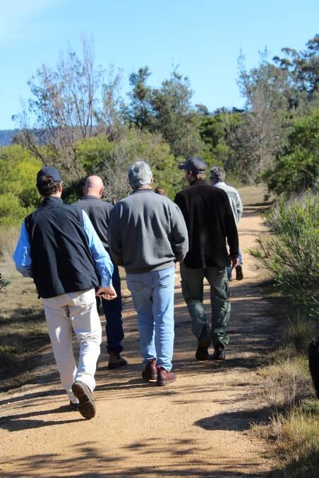 Stakeholders in the Lake Curalo foreshore project walk part of the trail that will form an "integral link" for the Bundian Way.