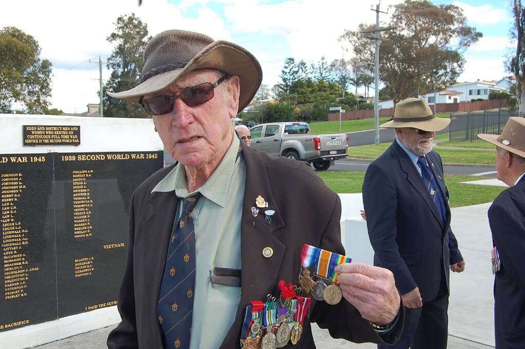 One of Eden’s most senior war veterans, Artie Edwards, will proudly wear his father’s service medals alongside his own this ANZAC Day.