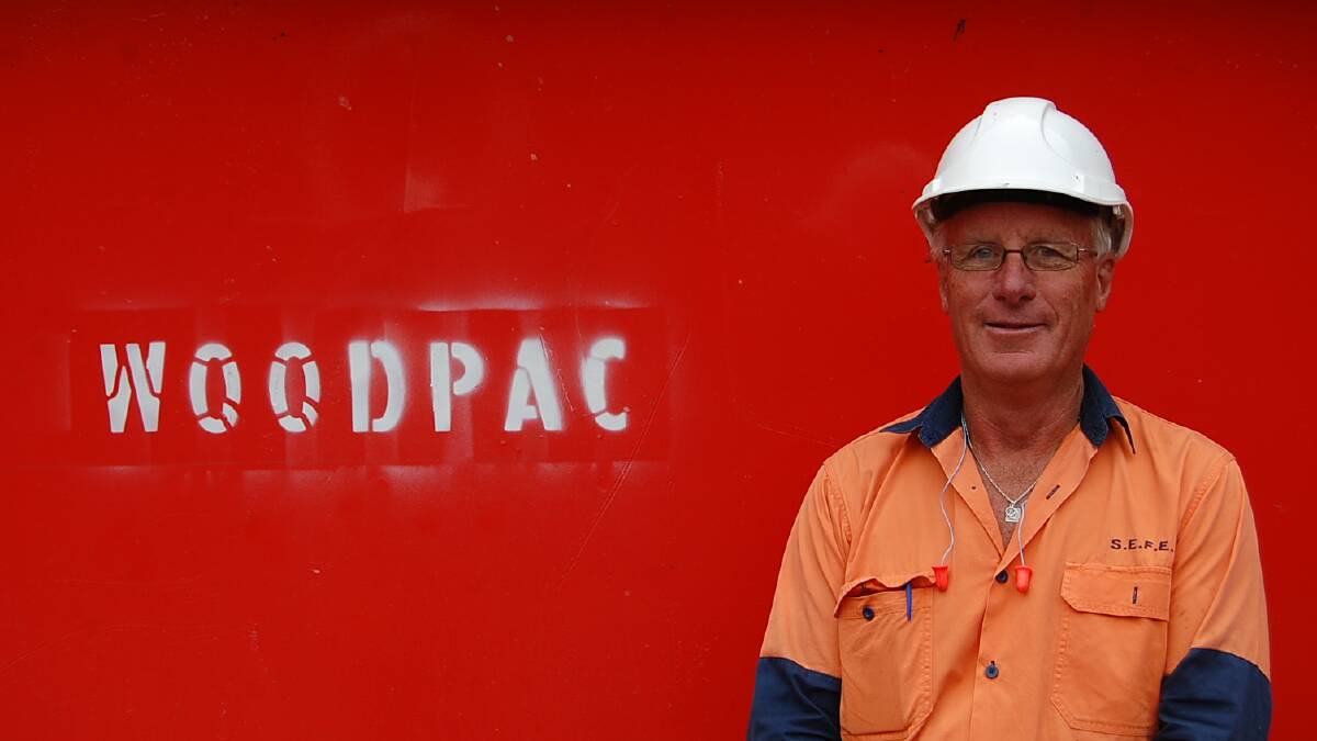 SEFE employee Mick Wood with the newly renamed “Woodpac”, in honour of his 40 years with the company.