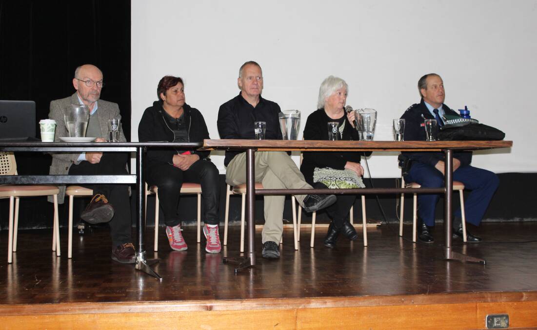 The five drug experts invited to speak at the Eden ice forum were Dr Rob MacQueen, Bonnie Briggs, Brian Francis, Caroline Long and Detective Inspector Kevin McNeil. 