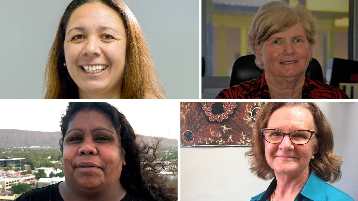 NT 2021 Australian of the Year nominees: clockwise from top left, Dorrelle Anderson, Margaret Chamberlain, Dr Wendy Page and Megan Hoosan. 