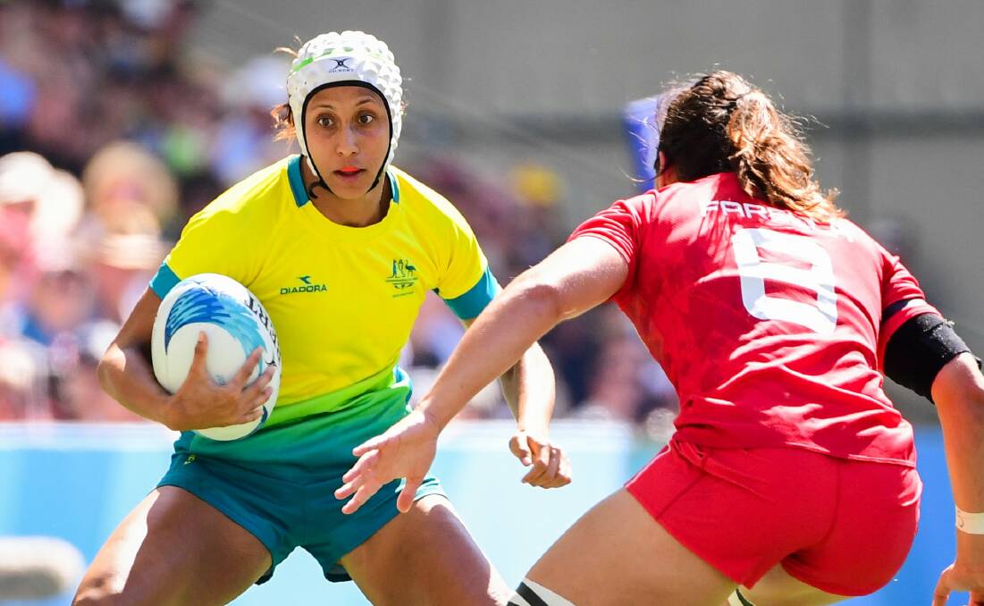 Cassie Staples during the women's semi final against Canada. Photo: rugby.com.au/Stuart Walmsley