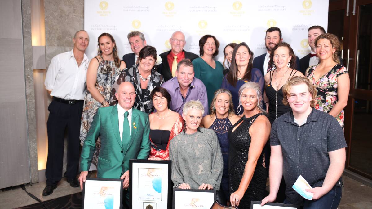 Members of the Far South Coast branch at the 2019 Surf Life Saving Awards of Excellence. Photo: SLSNSW.