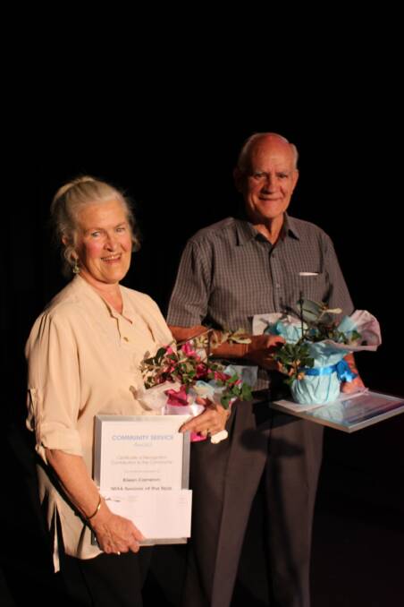 Brian Richards and Eileen Cameron named joint Bega Valley senior citizens of the year.