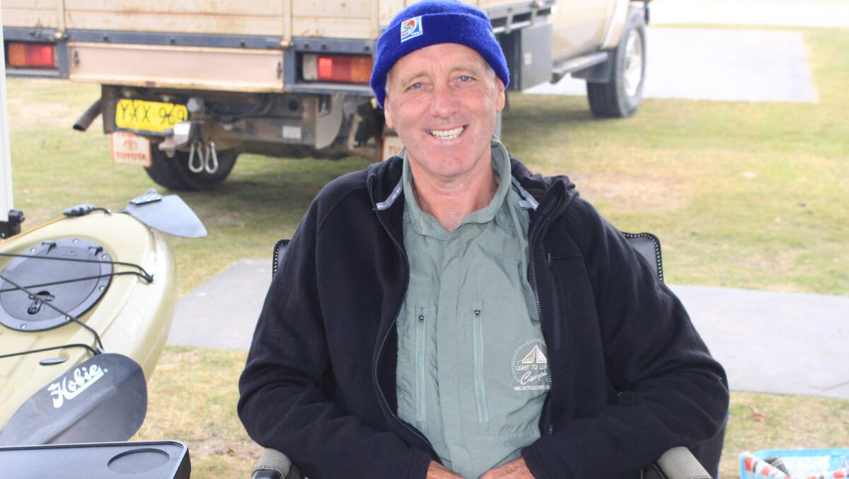 Arthur Robb from Light to Light Camps on hand at the inaugural Pambula Beach SoulFest on Saturday.