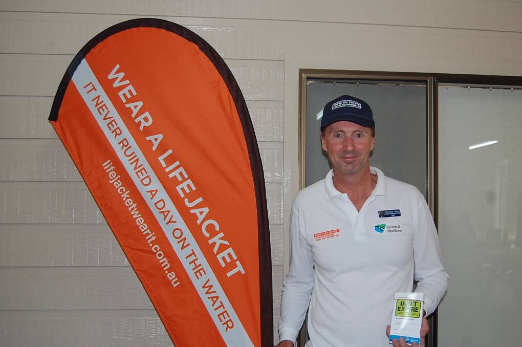 Maritime safety officer Richard Hanly was on deck to promote boating safety.