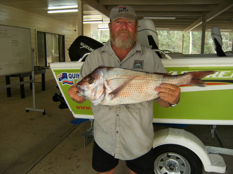 Ken Johnson and his prized catch, a 3.780kg snapper.