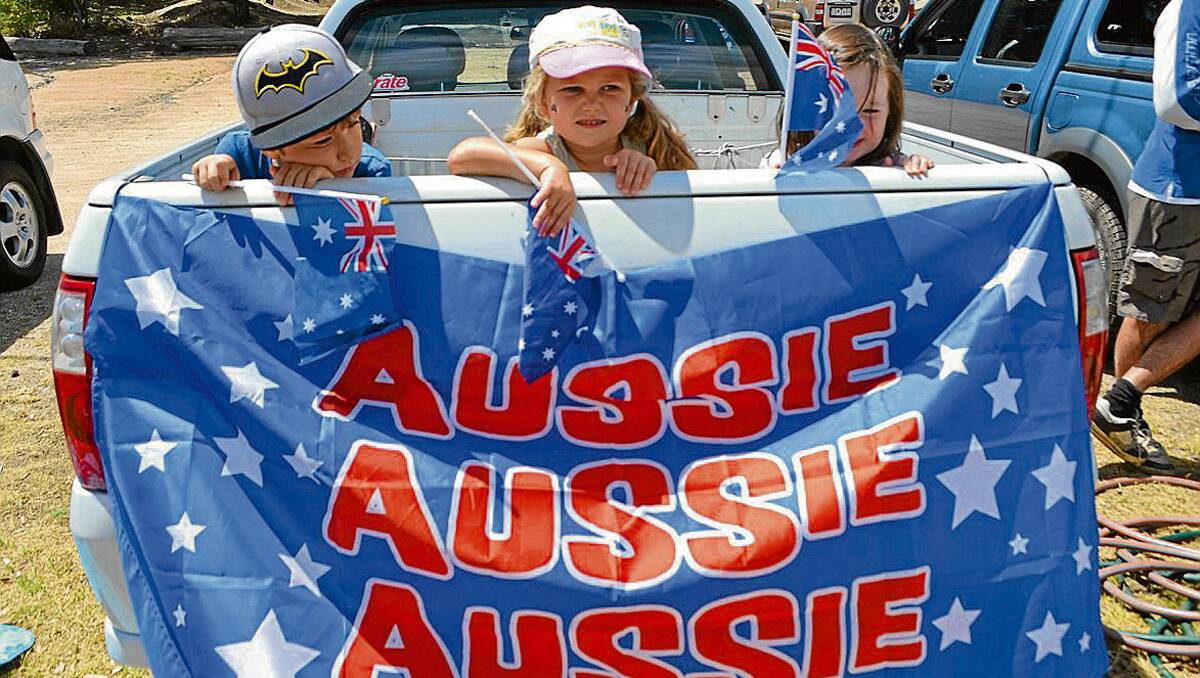 • Lawrie Mudalier, Vivienne Oyrer and Kirra Furnell found it hard to get too excited by a whole day at the cricket, but they certainly were proud to be Aussies on Australia Day!