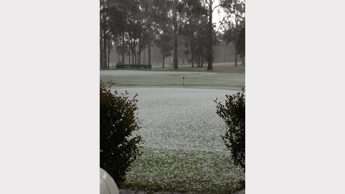 A fierce hail storm brought a halt to Sunday’s second round of the Eden Open.
