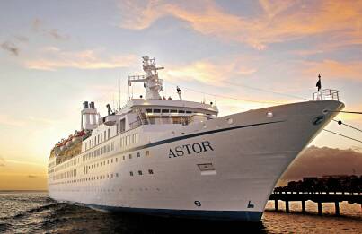 DOUBLE HEADER: Cruise ships Astor (pictured) and Seabourne Sojourn will visit Eden on February 10.